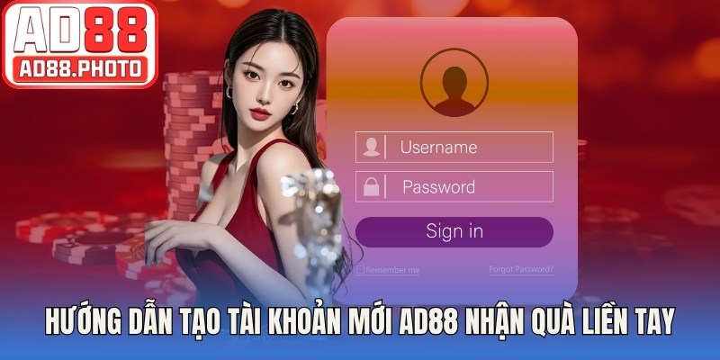 Hướng dẫn tạo tài khoản mới AD88 nhận quà liền tay