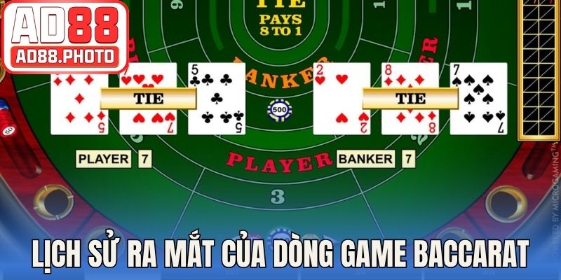 Lịch sử ra mắt của dòng game quốc dân Baccarat